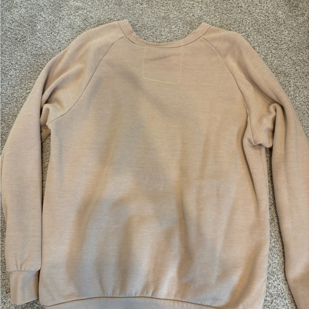 Aviator Nation Beige Crewneck with Lightning Bolt and Matching SweatPants - Picture 4 of 8